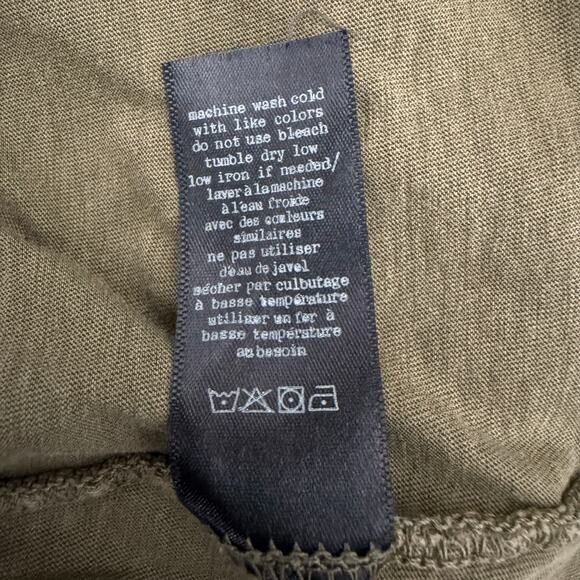 rag & bone Jeans Crew Neck Tee Basic T-Shirt Women's XS Olive Green - Picture 7 of 7